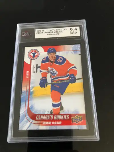 Connor Mcdavid upper deck rookie card graded KSA mint condition, View more