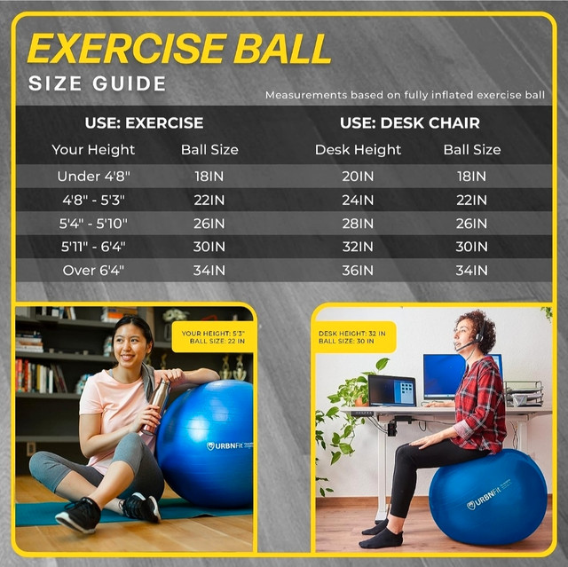 URBNFit Exercise Ball -Yoga Ball for Workout Pregnancy Stability