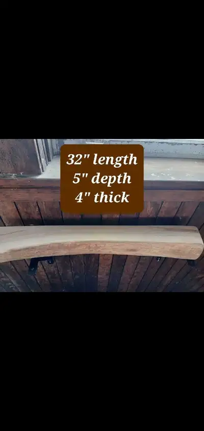 PRICE REDUCED! Live Edge Wood Mantle (32" long), View more