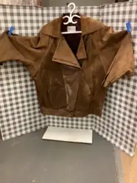Manteau et jupe de Suède brun véritable Michel Antoni