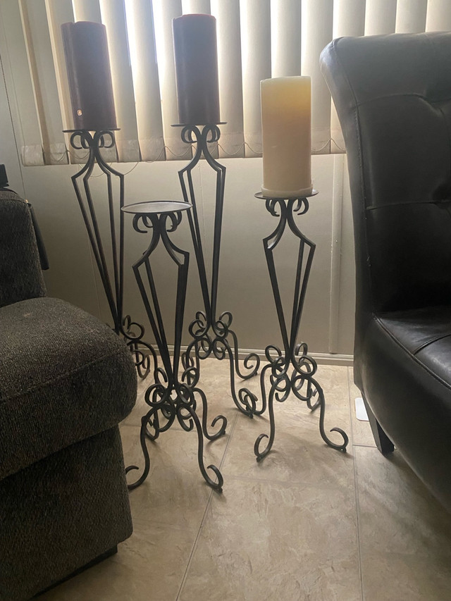 Floor pillar candle holders partylite  in Home Décor & Accents in Thunder Bay