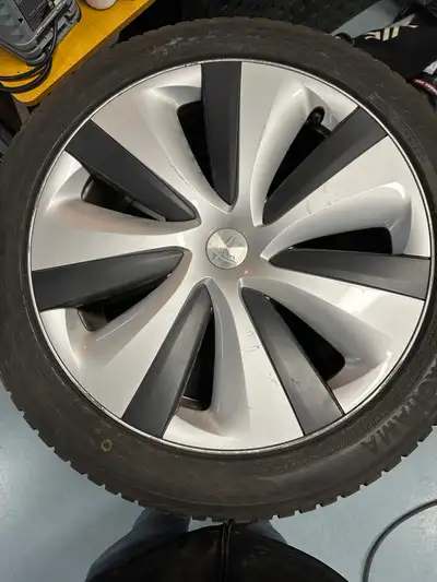 Yokohama 245/45R19 102W winter tires used less than one season. Original Tesla Model S Tempest Aero...