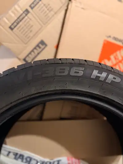 Set of Ecovison all season tires with approximately 1500 kms on them. Please message with any questi...