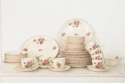 Johnson Bros, Miniver Rose, 1920s TEA SET #vintage#cottagecore, View more