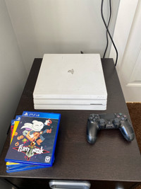 White PS4 Pro (1tb) + 4 Games