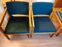 Two Blue Comfortable Chairs