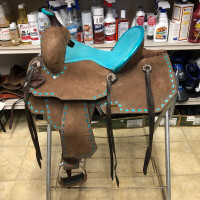 New 13" Country Legend Turquiose Little Buck Youth Saddle