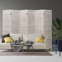 BRAND NEW ECOMEX 6 Panel Wood Room Divider Privacy Screen