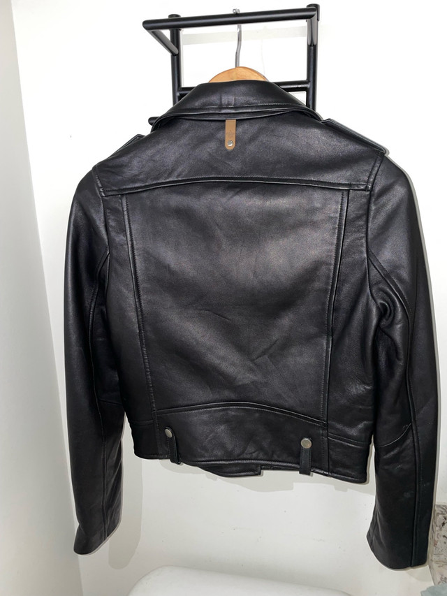 DROP Women’s Mackage Leather Baya(R) Biker Jacket Lamb XS OBO  in Women's - Tops & Outerwear in Edmonton - Image 2