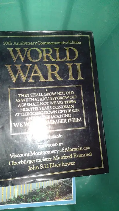 The image displays the cover of the World War II: 50th Anniversary Commemorative Edition book by Ivo...