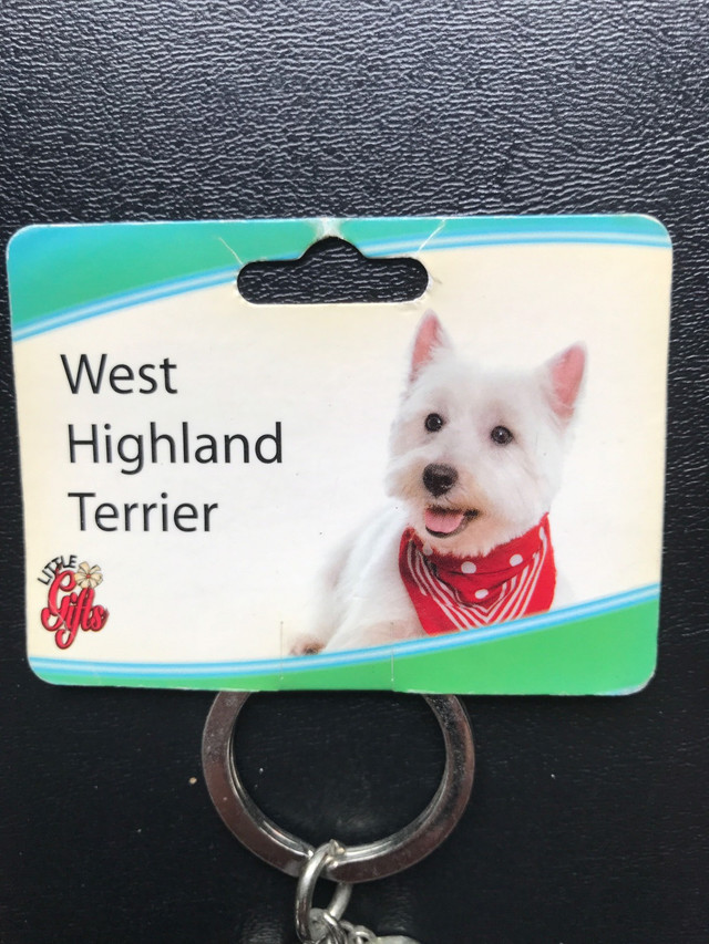 New, “West Highland Terrier” 3 D Metal Dog Keychain in Arts & Collectibles in Bedford