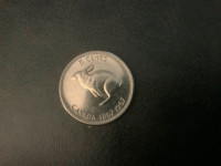 1967 Canadian Centennial Nickel, includes postage
