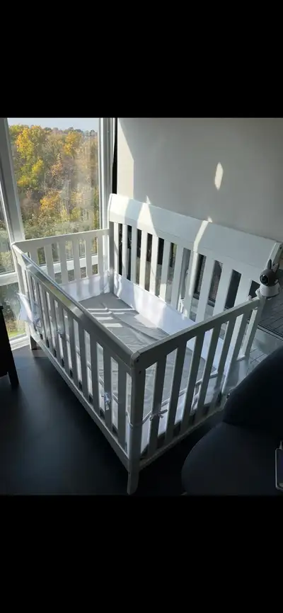 Crib with mattress, View more