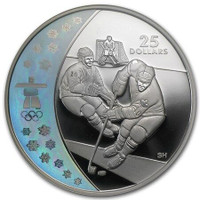 2007 $25 Sterling   Silver Coin     - Vancouver 2010 Ice Hockey