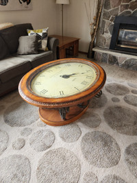 Clock Coffee Table - solid wood