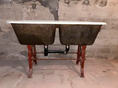 Vintage Cast Iron Laundry Basin to give, View more