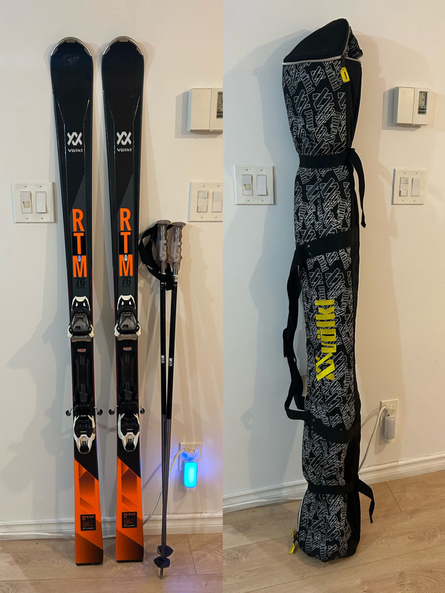 Volkl Elite RTM 76 Ski 175cm + Poles + Bag dans Ski  à Ville de Montréal