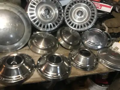Assorted hubcaps Pontiac, Acadian, Meteor, Mopar. $25 and up. Located in Greenbank. I can ship