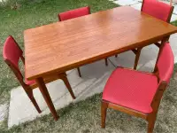 Teak 1960's vintage Danish MCM dining chairs set of 4