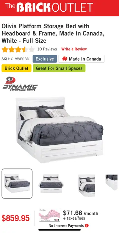 Platform Storage Bed with Headboard & Frame. No Mattress. Brand new. Still in box. Pick in Riverdale...