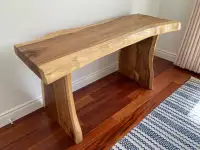 Hand crafted natural wood desk