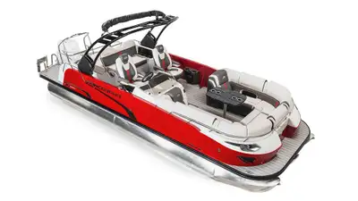 Magnifique Ponton Haute Gamme , Seulement 50 hres 150 hp Entretien complet chez Groupe Thomas Marine...