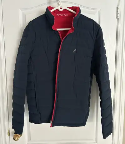 New Nautica Men's Stretch Reversible Midweight Puffer Jacket, View more