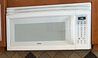 White over range microwave 