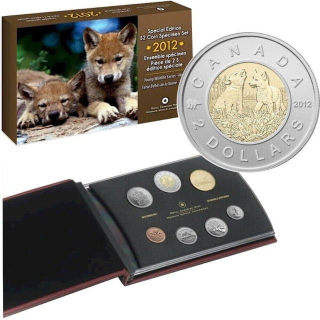 Canada 2012 $2 Specimen Set W/ Rare Wolf Cubs Coin Set in Arts & Collectibles in Markham / York Region - Image 2