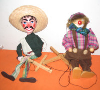 Vintage Mexican Folk Art String Puppet Marionette 1970's