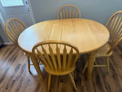 Oak Table w/ Chairs (4), View more