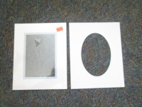 2 white mattes for 8 x 10 picture frames