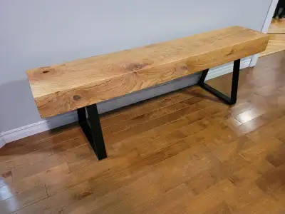 We custom build live edge benches all the legs are made of steel we have a variety of styles to choo...