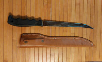 Buck Filet Knife 127 with Leather Sheath 9 inch