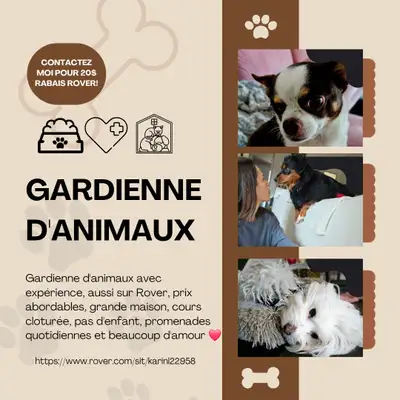 Experienced pet sitter / Gardienne d'animaux expérimenté, View more