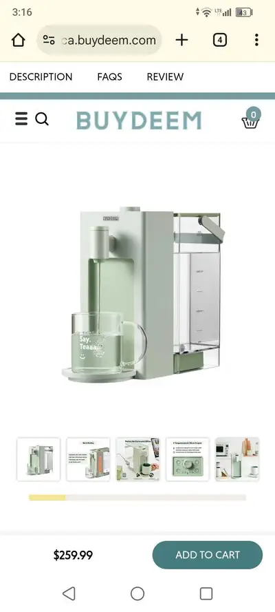 Buydeem instant hot water dispenser, View more