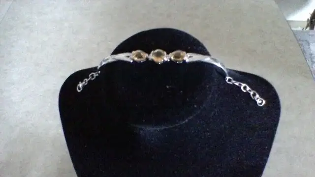CITRINE AND STERLING SILVER BRACLET62863731923073123