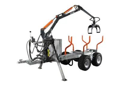 La remorque à bois DUETTR900 avec grue vous permet de charger, transporter et déposer vos billots en...