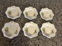 6 Vintage Aynsley Bluebell Time Plates