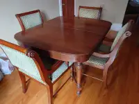 Ensemble Table de cuisine et chaises vintage avec rallonges