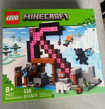 I am selling this NEW Unopened Minecraft Lego The Pickaxe Mine #21277 for $65.