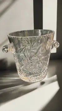 Pinwheel Crystal Ice Bucket