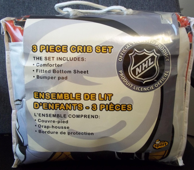 Brand New NHL Calgary Flames theme baby crib set in Toys in Markham / York Region