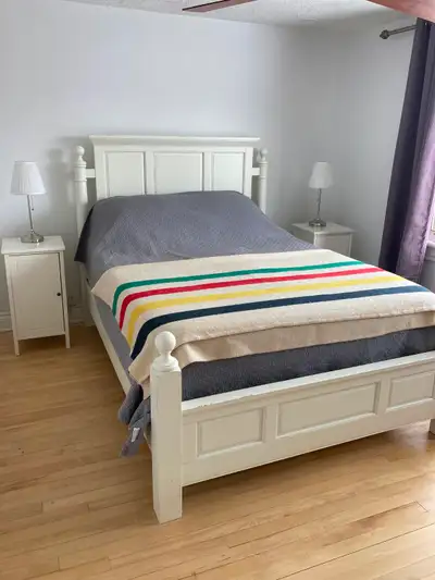 Queen size bed frame $150, View more