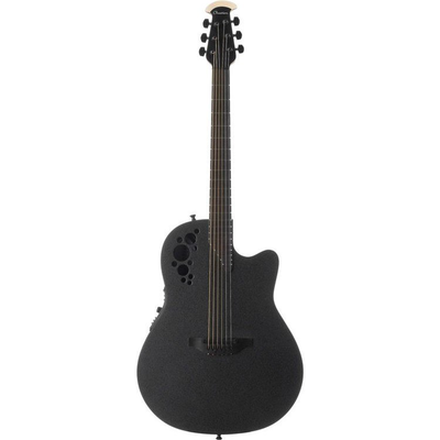 Ovation Elite Acoustic-Electric Guitar - Black, View more