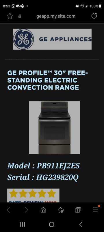 New GE Electric Stove-$800 in Stoves, Ovens & Ranges in City of Toronto - Image 2