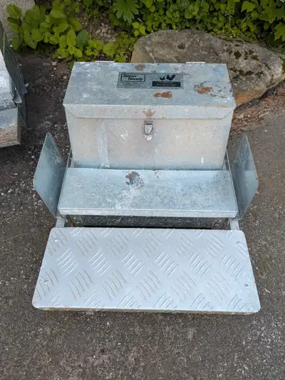 Automatic chicken feeders. $75 each or $100 for both.