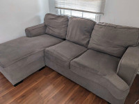 ️ For Sale: Grey L-Shape Sectional Couch with Pull-Out Bed ️