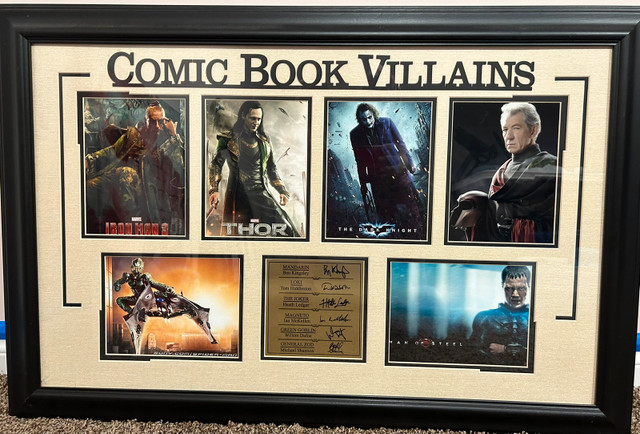**EUC** Comic Book Villains - framed picture in Arts & Collectibles in London