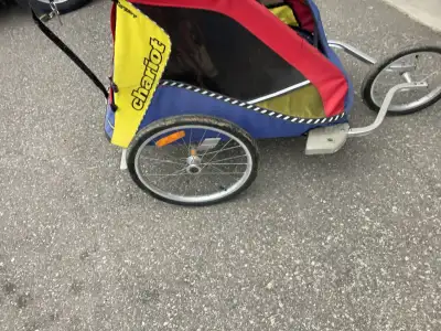 Baby X 2 Chariot. 2 child jogger, tow behind bike Chariot., View more